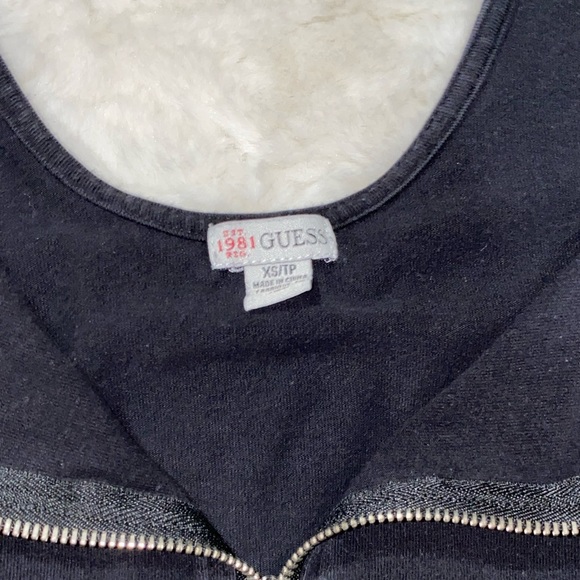 Quarter Zipper Short Sleeve Guess Shirt - Picture 2 of 2